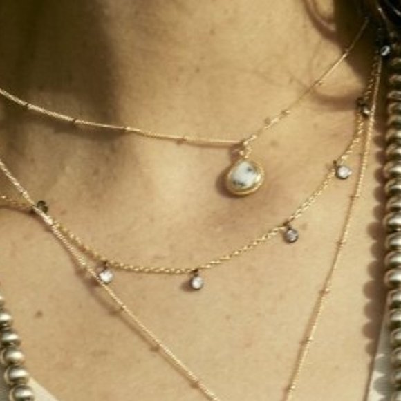 Natalie B Dea Mixed Metal Drop Choker - Picture 2 of 2